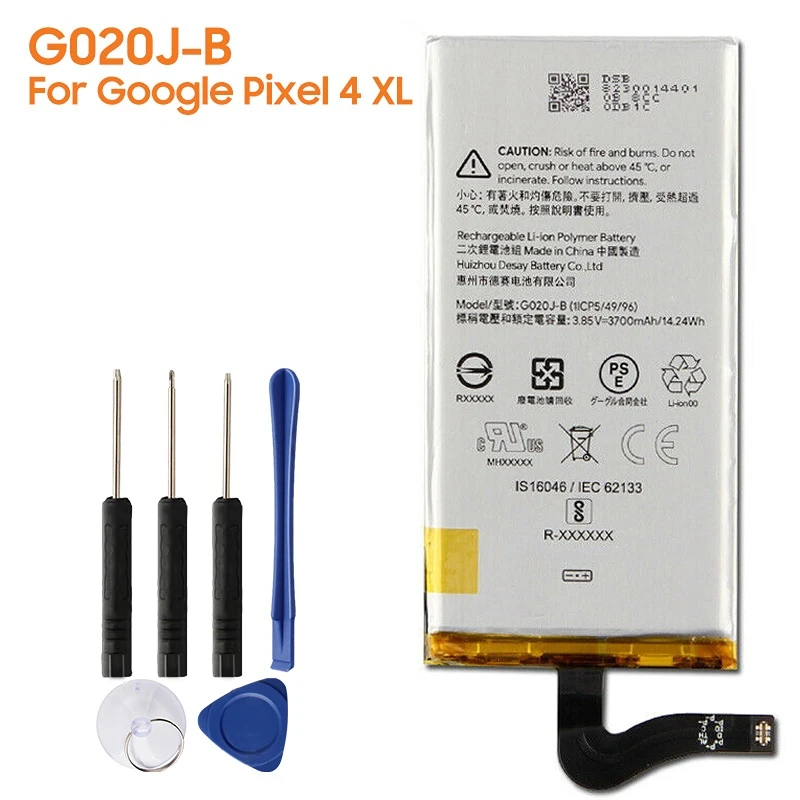 Csere Akkumulátor G020J-B A Google Pixel 4 XL Pixel4 XL Újratölthető Akkumulátor 3700mAh