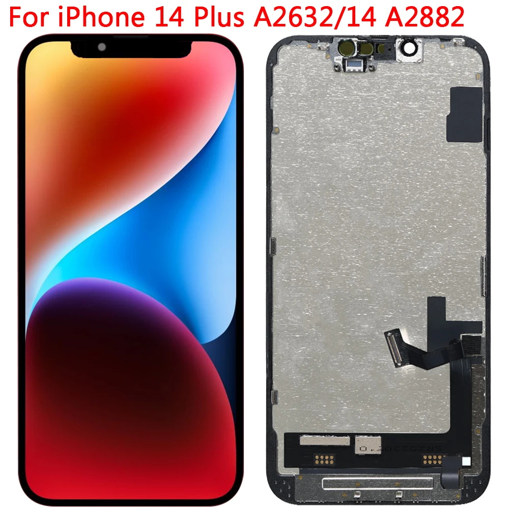 Új iPhone 14 14Plus A2649 A2632 LCD Kijelző érintőképernyő Digitalizáló Panel Szerelvény Csere LCD Alkatrészek