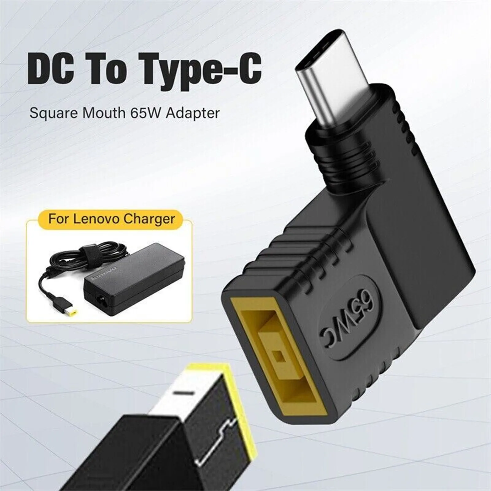 65 w-os Slim Tér Tipp Töltő C Típusú hálózati Adapter Átalakító 90 Fokos Lenovo Tartozék USB-C Típus PD Gyorsan Töltő Adapter