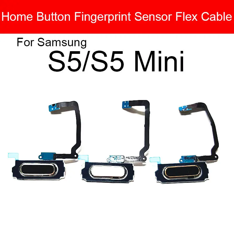 Home Gomb Flex Kábel Samsung Galaxy S5 Mini S5Mini Vissza Gomb Vissza Alja Ujjlenyomat-Touch ID Csere, Javítás, Alkatrészek