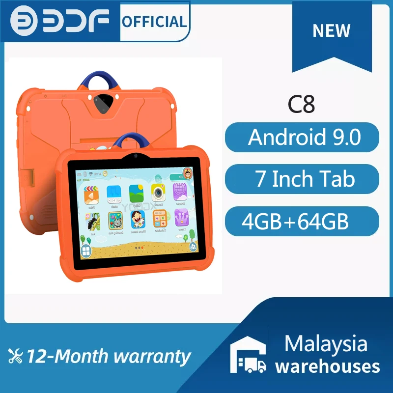 C8 BDF Legjobb Ajándék, 7 hüvelykes Tablet a Gyerekek a Gyerekek Előre Telepített Oktatási ALKALMAZÁS, Android Tablet Pc Fiúk Lányok